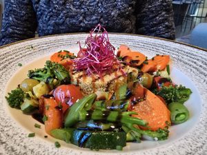 Couscoys tabouleh and grilled vegetables at Vege•ta•ble in Wortegem-petegem