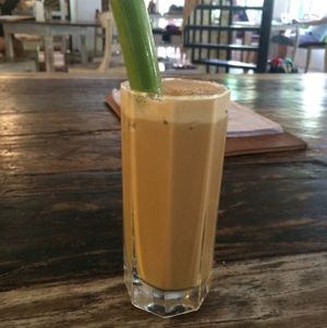 iced latte at Alchemy in Ubud
