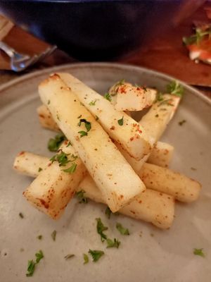 Jicama “fries" at Alchemy in Ubud