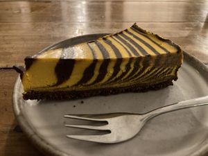 Chocolate and orange cheese cake  at Alchemy in Ubud