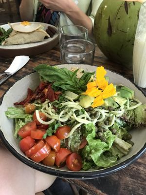 Zucchini pasta   at Alchemy in Ubud