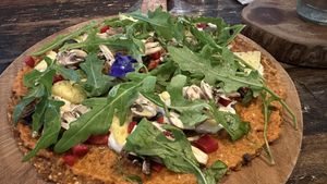 Raw Aloha pizza  at Alchemy in Ubud