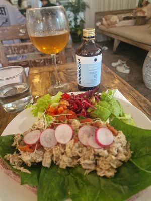 Open 'tuna' sandwich at Alchemy in Ubud