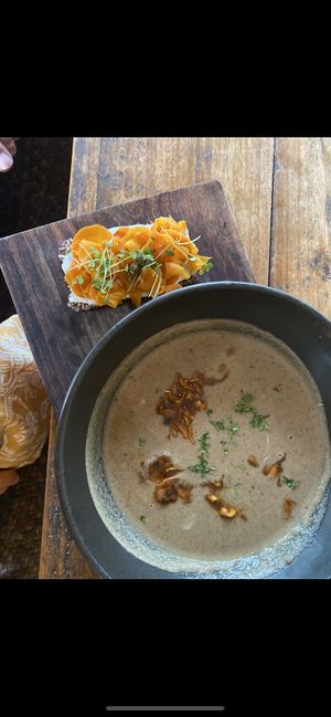 Mushroom soup  at Alchemy in Ubud