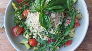 Vegan Zucchini zoodles   at Alchemy in Ubud