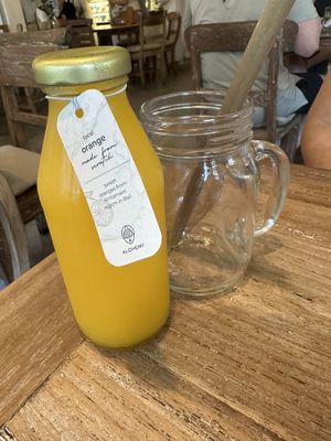 Orange juice   at Alchemy in Ubud