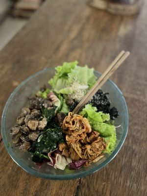 Another salad. Not many toppings without processed stuff 😕  at Alchemy in Ubud