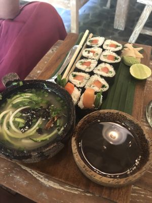 Papaya nori rolls! at Alchemy in Ubud
