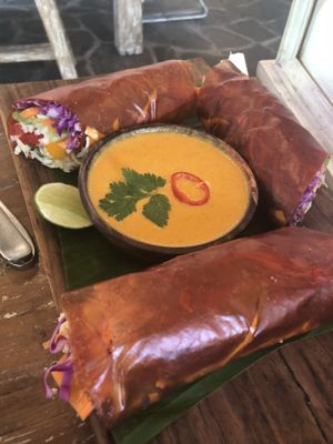 Papaya wraps!! at Alchemy in Ubud