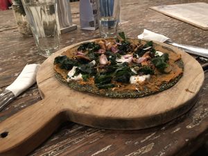 Raw pizza! at Alchemy in Ubud