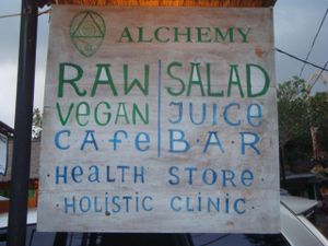 front sign at Alchemy in Ubud
