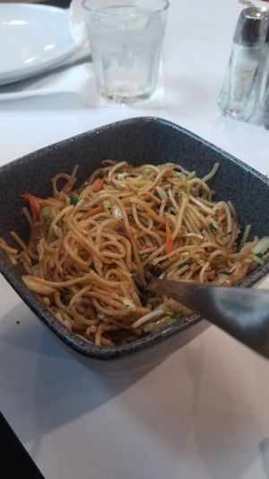 Veggie Hakka noodles without egg. at Persis Indian Grill in Cookeville