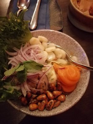 Vegan ceviche at Antu Kitchen in Stockholm