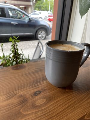 Cardamom vanilla latte  at The Owl's Nest in Olympia