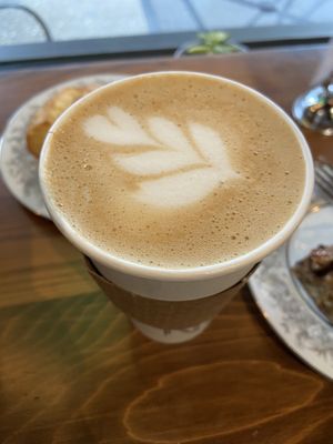 Cappuccino with oat milk  at The Owl's Nest in Olympia