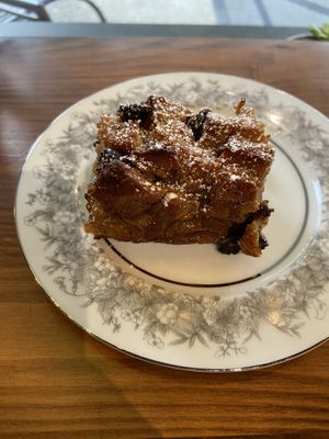 Bread pudding with chocolate  at The Owl's Nest in Olympia