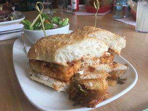 Vegan tofu sandwich  at Duke's Alehouse and Kitchen in Crystal Lake