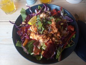 Spicy buffalo chickpea salad  at Susa Plant Based Kitchen in Ryde