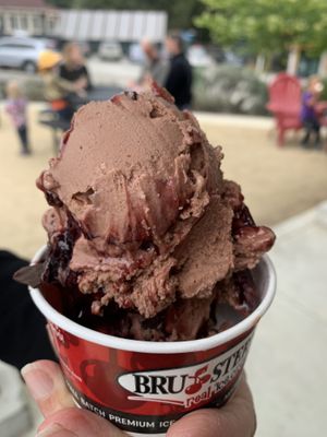 Chocolate raspberry truffle   at Bruster's Real Ice Cream in Aptos