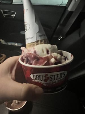 White chocolate raspberry  at Bruster's Real Ice Cream in Aptos