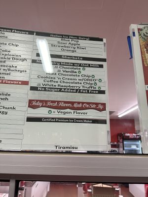 6 vegan flavors!   at Bruster's Real Ice Cream in Aptos