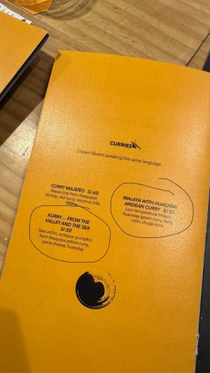 Dishes marked are vegan (possible)  at Kao Thai and Peruvian Cuisine in Arequipa