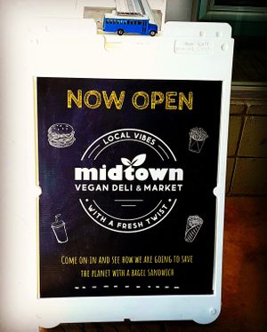 Our mini skoolie led us right there! at Midtown Vegan Deli & Market in Tucson