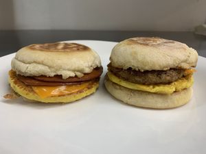 The simple Sammy. Cheese Canadian bacon or sausage.  at Midtown Vegan Deli & Market in Tucson
