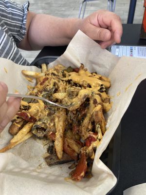 Loaded Philly Fries  at Midtown Vegan Deli & Market in Tucson