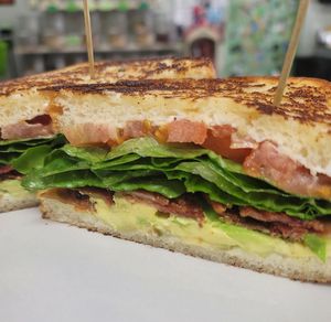 The BLT with Hooray Bacon and added Avo at Midtown Vegan Deli & Market in Tucson