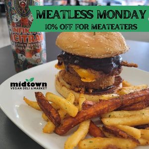 10% off for all meat-eaters on Mondays! The perfect way to convince your meat eater friends to try vegan! at Midtown Vegan Deli & Market in Tucson