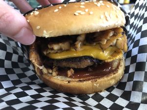 tempeh beyond burger  at Midtown Vegan Deli & Market in Tucson