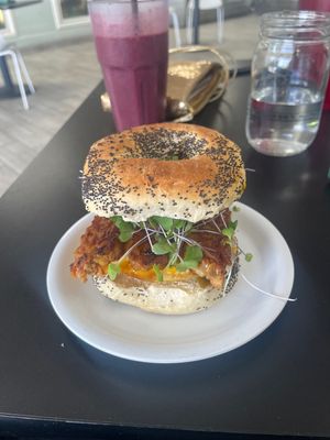 Death free foodie bagel  at Midtown Vegan Deli & Market in Tucson