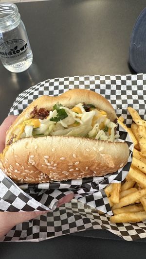 Monthly special Smashburgerr  at Midtown Vegan Deli & Market in Tucson