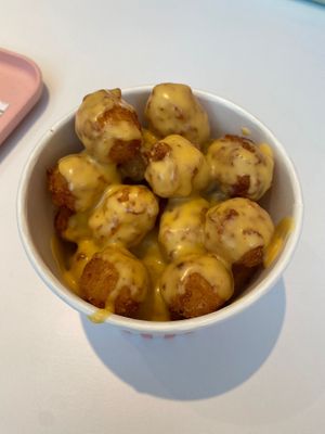 Cheesy Tator Tots at Neat Burger - Canary Wharf in East London