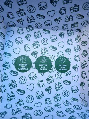 Cute lil boxes! at Neat Burger - Canary Wharf in East London