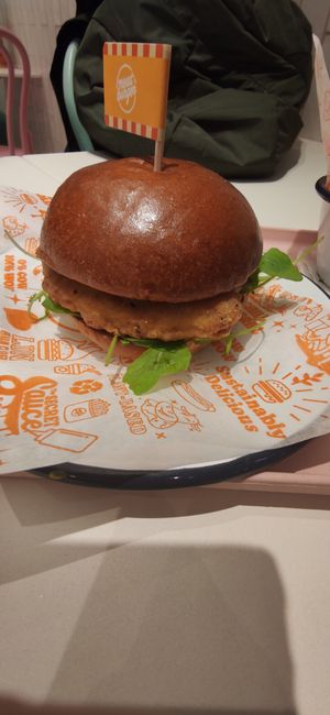 Sweet chick burger at Neat Burger - Canary Wharf in East London