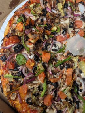 Vegan Garden Veggie at Happy Pizza in Manteca