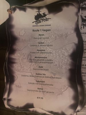 Route 1 vegan   at Silk Road in Tilburg