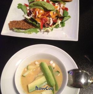taco salad & soup  at AmeRAWcan Bistro in Tacoma
