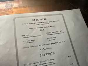 rice bowl  at bnb - banh mi and beer in Munich