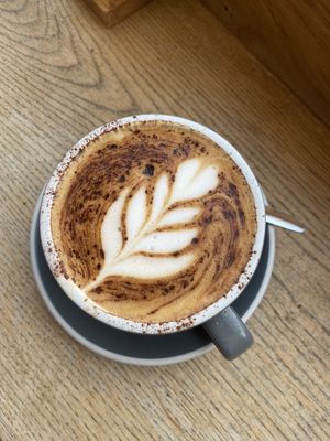 Oat milk cappuccino   at Flour House in Bristol