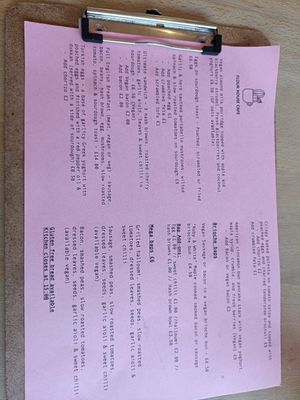 Menu at Flour House in Bristol
