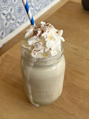 vegan vanilla milkshake  at Flour House in Bristol