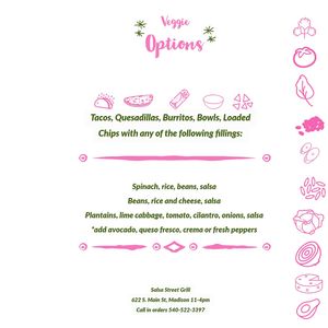 Signature plantain "fajitas" veggie option is amazing!  at Salsa Street Grill in Madison