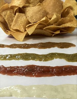 Kitchen fried chips, fried in Canola Oil, no soy!  at Salsa Street Grill in Madison