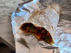 Vegan wrap at Kisaan Restaurant and Patisserie in The Hague