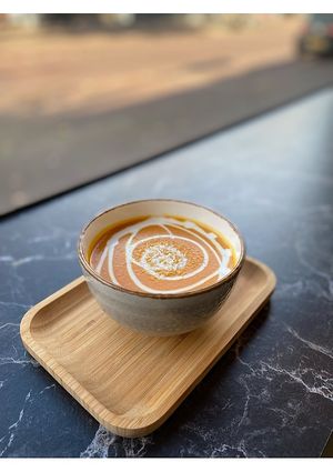 This is our new Creamy Coconut Curry aka “CoCo Heaven” a delicious tropical & sweet curry with a hint of our own homemade ground spices. It has a rich & creamy texture and is f at Kisaan Restaurant and Patisserie in The Hague