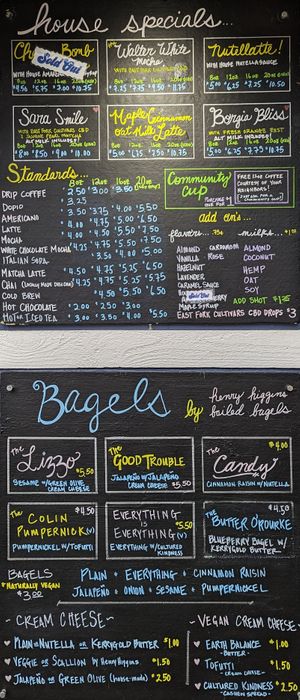 menu at Daydreamer Coffee in Portland