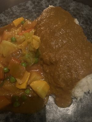 Curry and rice  at Balafon in Milan